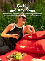Slumberdown Orange Unwind Outside Outdoor Floor Cushion - Image 3 of 9