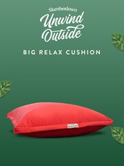 Slumberdown Orange Unwind Outside Outdoor Floor Cushion - Image 8 of 9