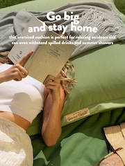 Slumberdown Green Unwind Outside Outdoor Floor Cushion - Image 3 of 9