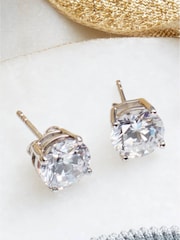 Sterling Silver Cubic Zirconia Large Stud Earrings - Image 3 of 3