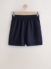 Navy Blue Linen Rich Summer Shorts - Image 6 of 8