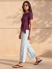 Roman Red Petite Textured Top - Image 2 of 4