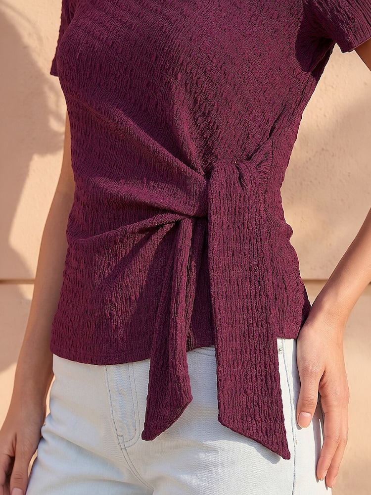 Roman Red Petite Textured Top - Image 4 of 4 Roman Red Petite Textured Top - Image 4 of 4