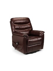 Julian Bowen Brown Pullman Leather Dual Motor Rise and Recliner - Image 1 of 2
