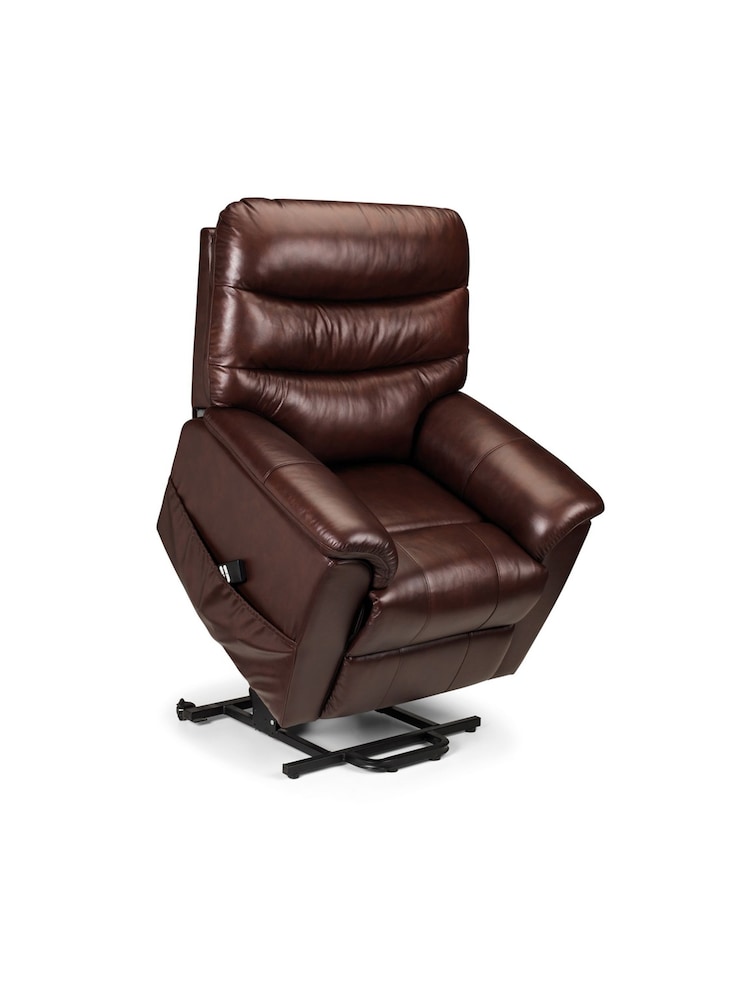 Julian Bowen Brown Pullman Leather Dual Motor Rise and Recliner - Image 2 of 2
