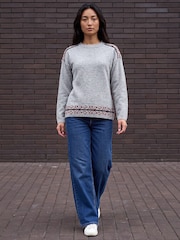 Roman Grey Petite Animal Jumper - Image 2 of 4