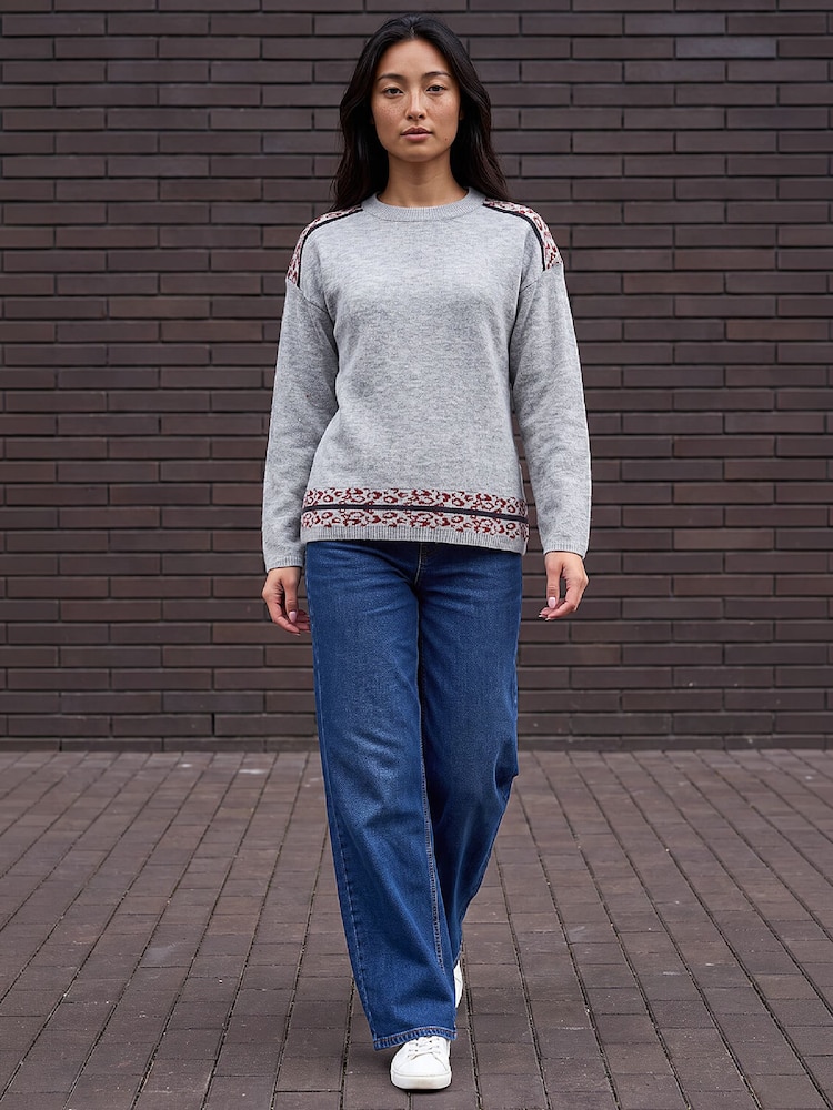 Roman Grey Petite Animal Jumper - Image 2 of 4 Roman Grey Petite Animal Jumper - Image 2 of 4