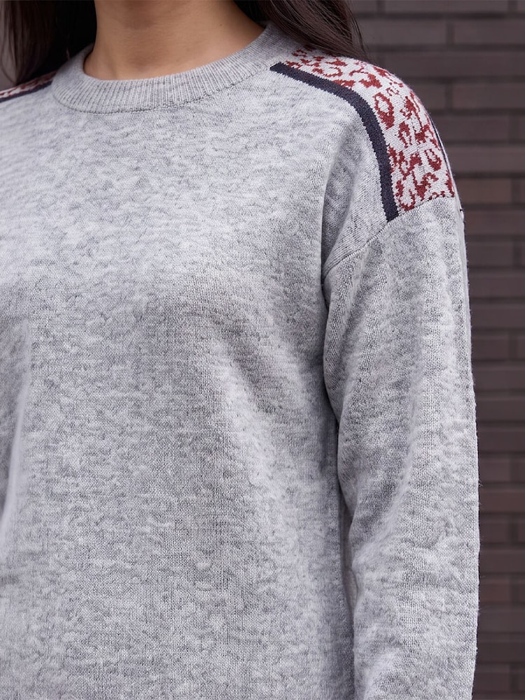 Roman Grey Petite Animal Jumper - Image 4 of 4 Roman Grey Petite Animal Jumper - Image 4 of 4