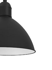 Eglo Black Priddy Domed Single Pendant Ceiling Light - Image 3 of 4