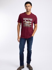 أحمر - Weird Fish Big Fish Front Print Graphic T-Shirt - صورة 3 من 6