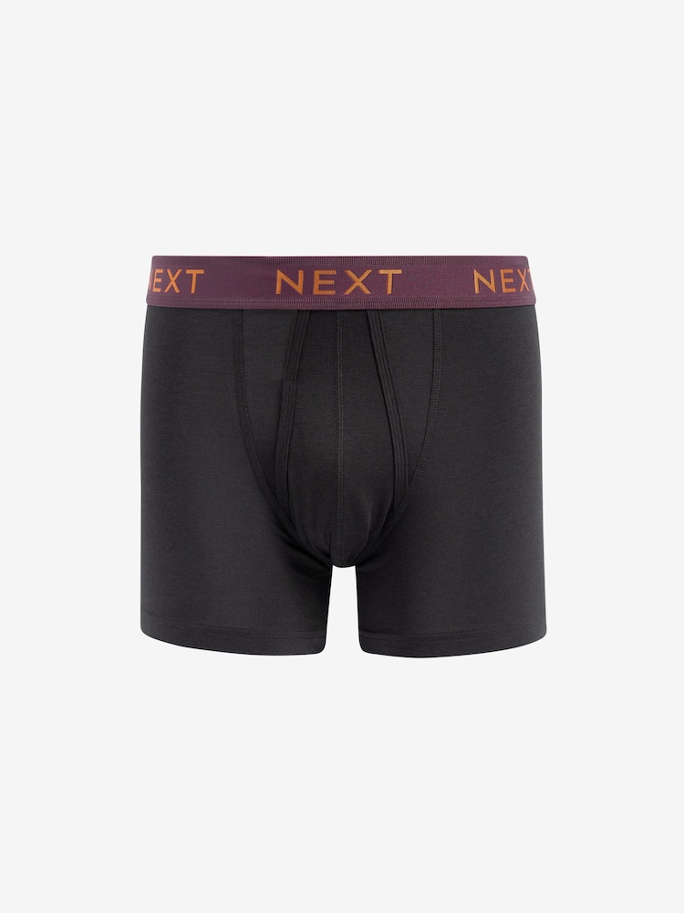 Svart Bamboo Rich midjeband - 4 -paket - Signatur A-Front Boxers - Bild 2 av 6