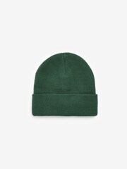 Forest Green Flat Knit Beanie Hat (3mths-16yrs) - Image 1 of 2
