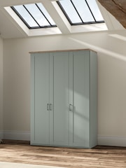 Wiemann Sage Green Truro Triple Wood Semi Fitted Wardrobe - Image 1 of 4
