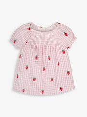 Top bordado de fresas para niña de Jojo Maman Bébé - Imagen 3 de 4