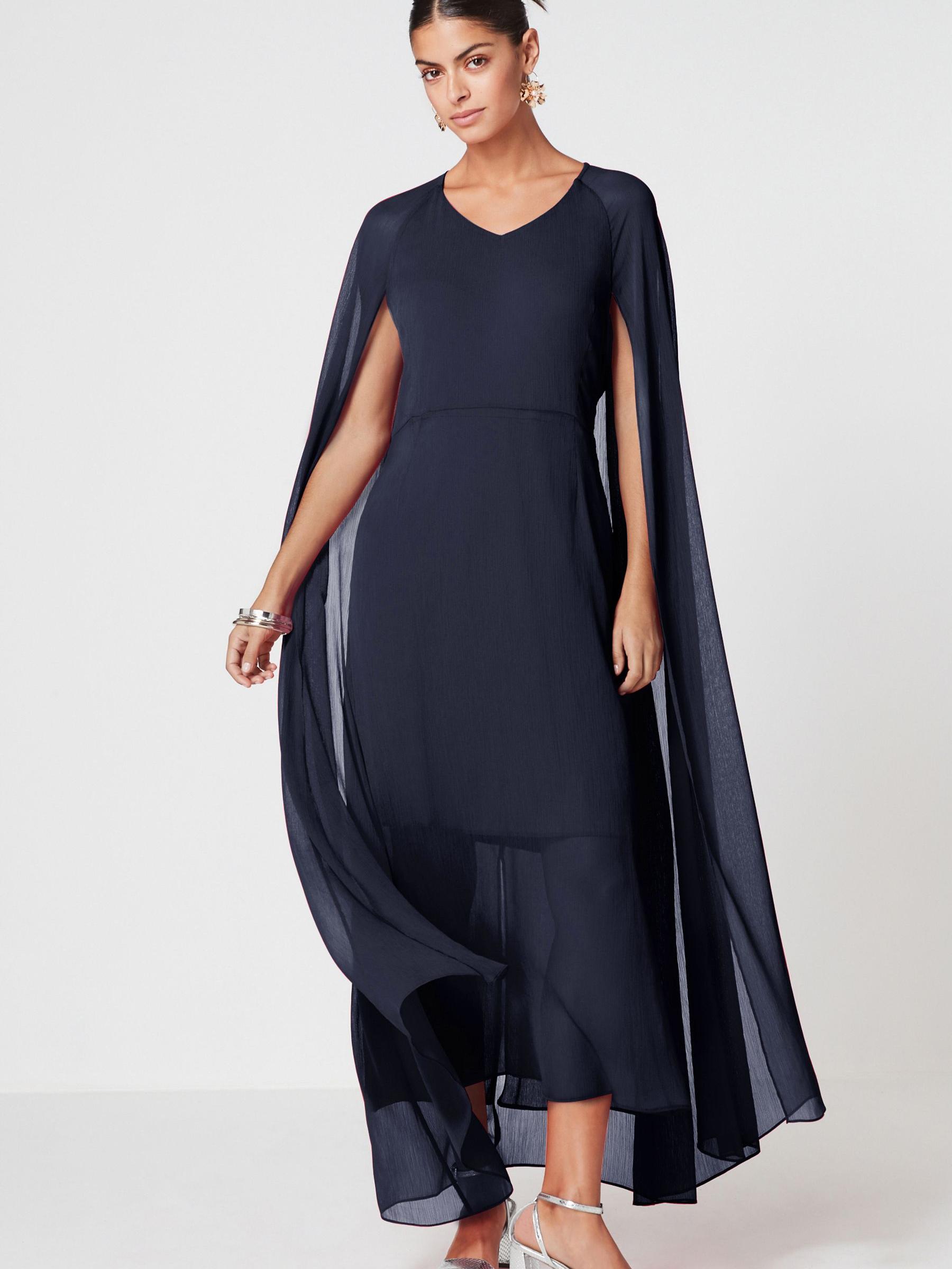Robe cape bleu marine outlet