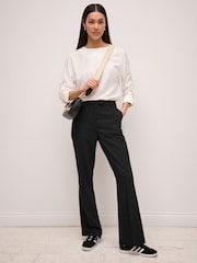 Black Tailored Stretch Bootcut Trousers - Image 1 of 6