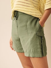 Khaki Green Utility Shorts - Image 3 of 5