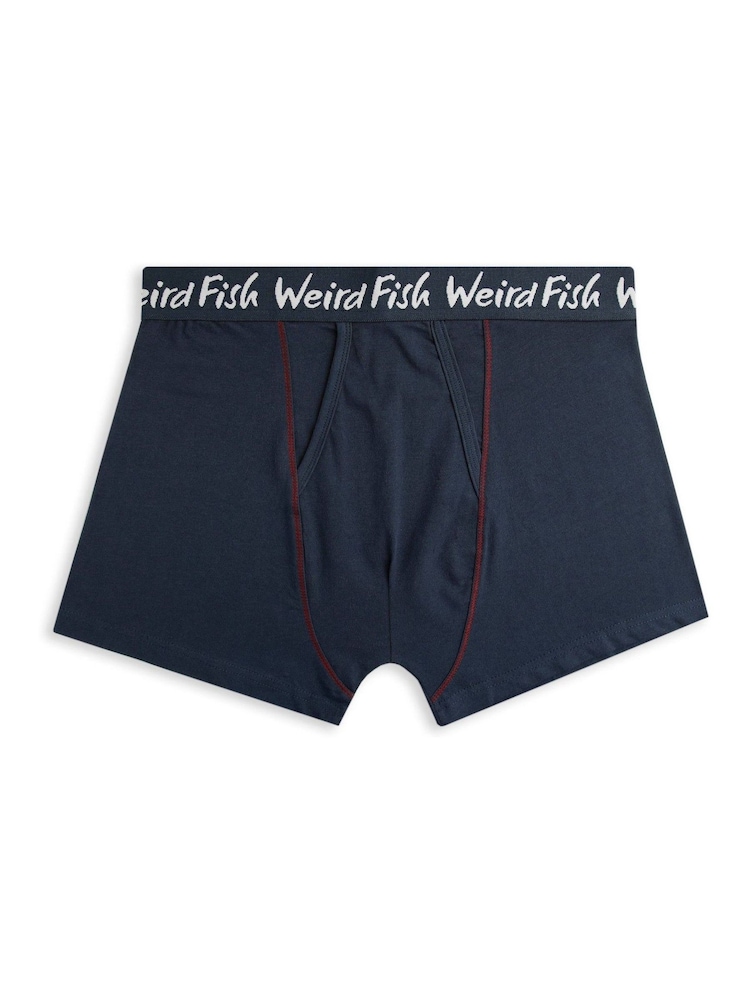 Bleumarin albastru - Boxeri Weird Fish Ashridge, pachet de 3 - Imaginea 7 din 7