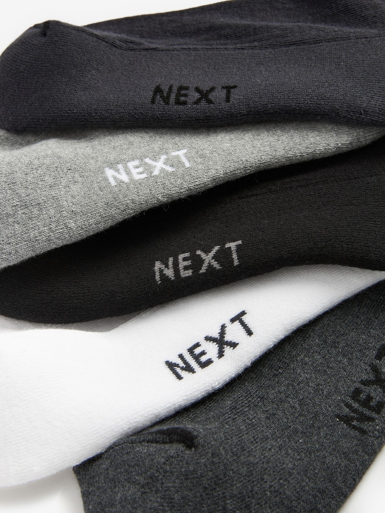 Multi 5 Pack Mid Trainer Socks - Image 7 of 7