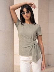 Roman Green Petite Textured Top - Image 1 of 4