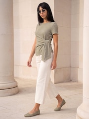 Roman Green Petite Textured Top - Image 2 of 4