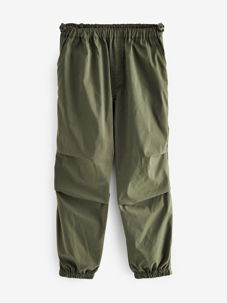 Khaki/Green Parachute Cargo Cuffed Trousers With Knee Darts (3-16yrs) - Image 1 of 2