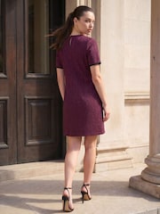 Roman Red Petite Textured Dress - Image 2 of 4