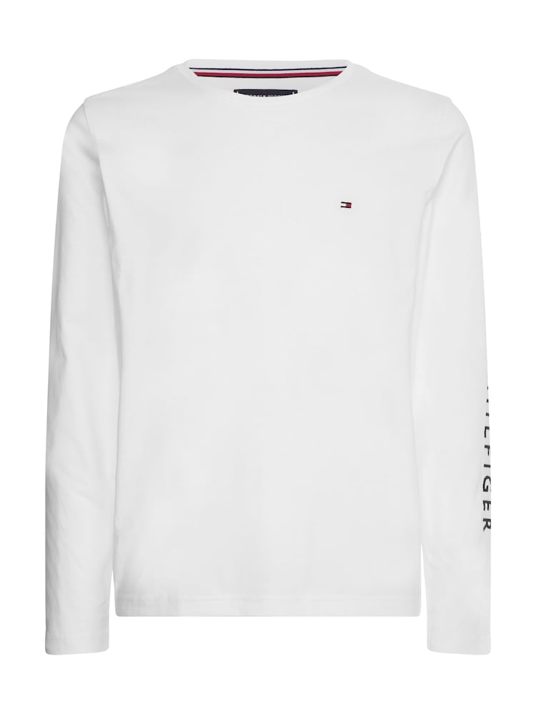 Tommy Hilfiger White Long Sleeve 100% Cotton T-Shirt - Image 1 of 5 Tommy Hilfiger White Long Sleeve 100% Cotton T-Shirt - Image 1 of 5
