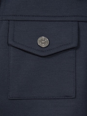 Reiss Eclipse Blue Jerry Junior Twin Pocket Overshirt - Image 5 of 5