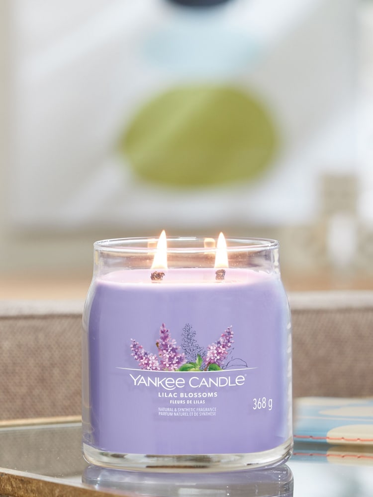 Yankee Candle Purple Signature Medium Jar Lilac Blossoms Scented Candle - Image 1 of 3
