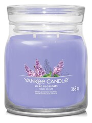 Yankee Candle Purple Signature Medium Jar Lilac Blossoms Scented Candle - Image 2 of 3