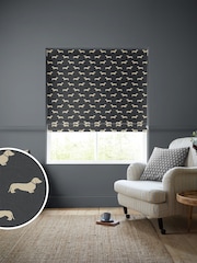 Emily Bond Smokey Grey 100% Cotton Peggy Made to Measure Roman Blinds - Image 1 of 6