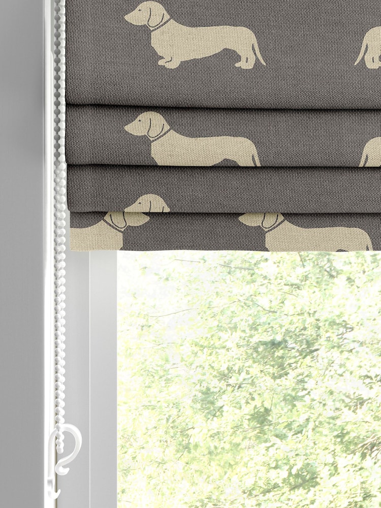 Emily Bond Smokey Grey 100% Cotton Peggy Made to Measure Roman Blinds - Image 2 of 6