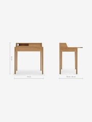 MADE.COM Oak Leonie Compact Office Desk - Image 3 of 3