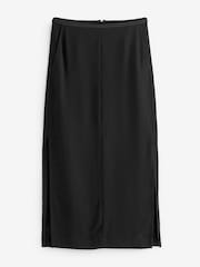 Black Tailored Crepe Column Skirt - Image 5 of 6