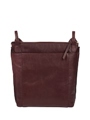 Ciruela - Bolso bandolera de cuero Rego de Conkca - Imagen 3 de 5