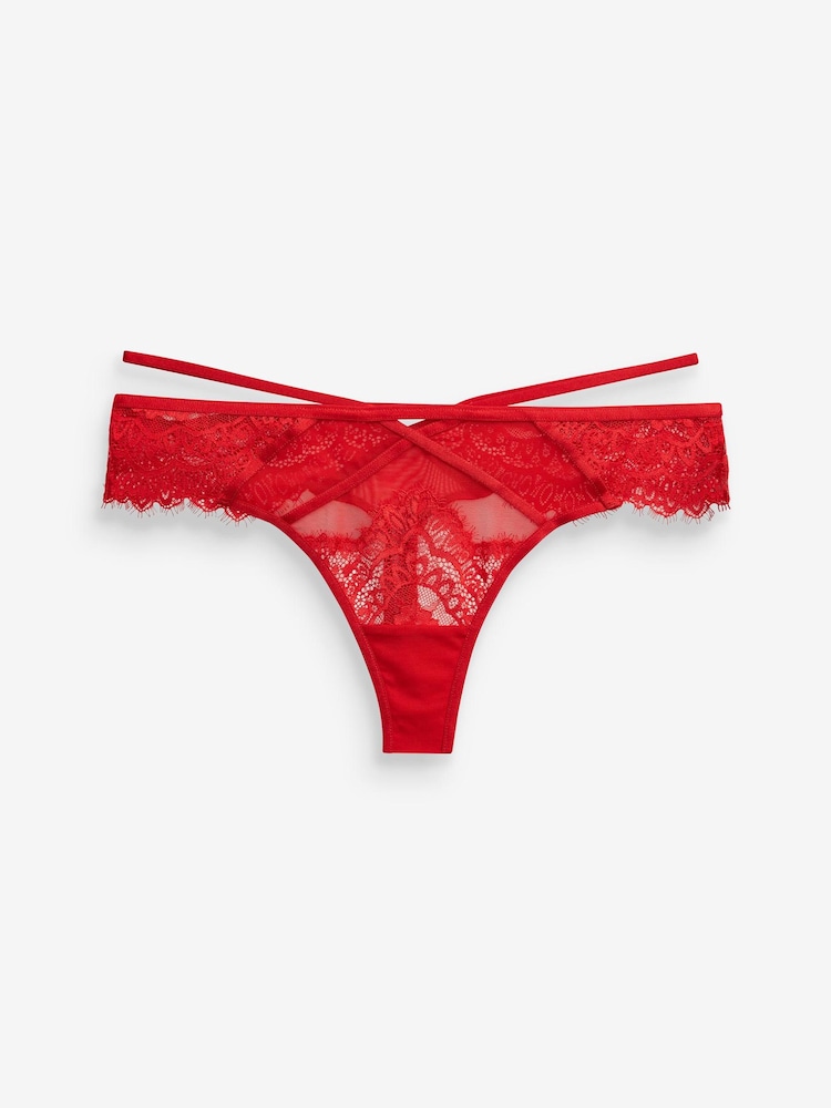 Rot - Spitzenslips - Bild 4 von 4