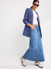 Denim Relaxed Fit Edge to Edge Blazer - Image 2 of 6