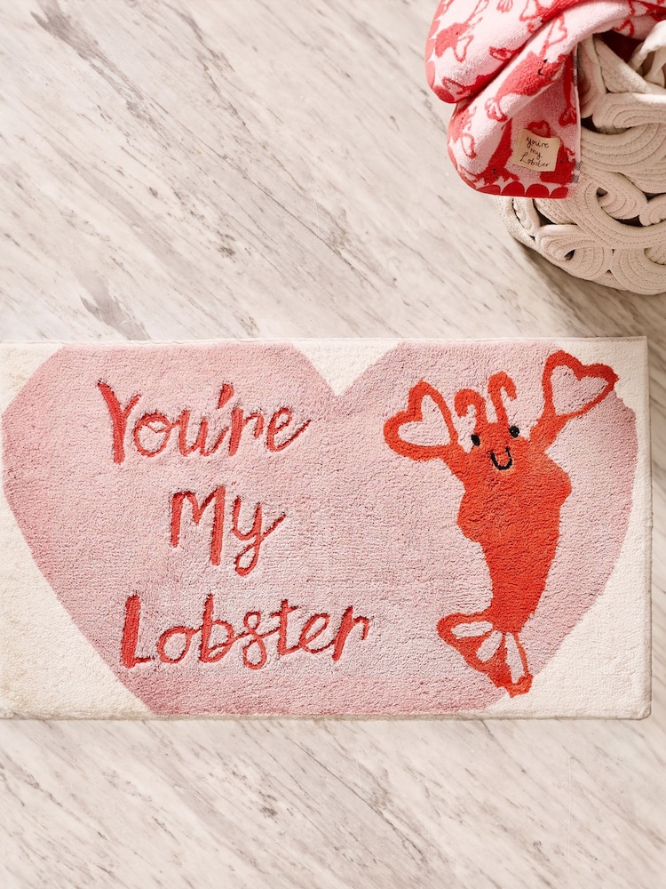 Pink Lobster Bath Mat - Image 1 of 4