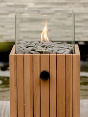 Pacific Natural Garden Cosiscoop Timber Square Fire Pit Lantern - Image 1 of 4
