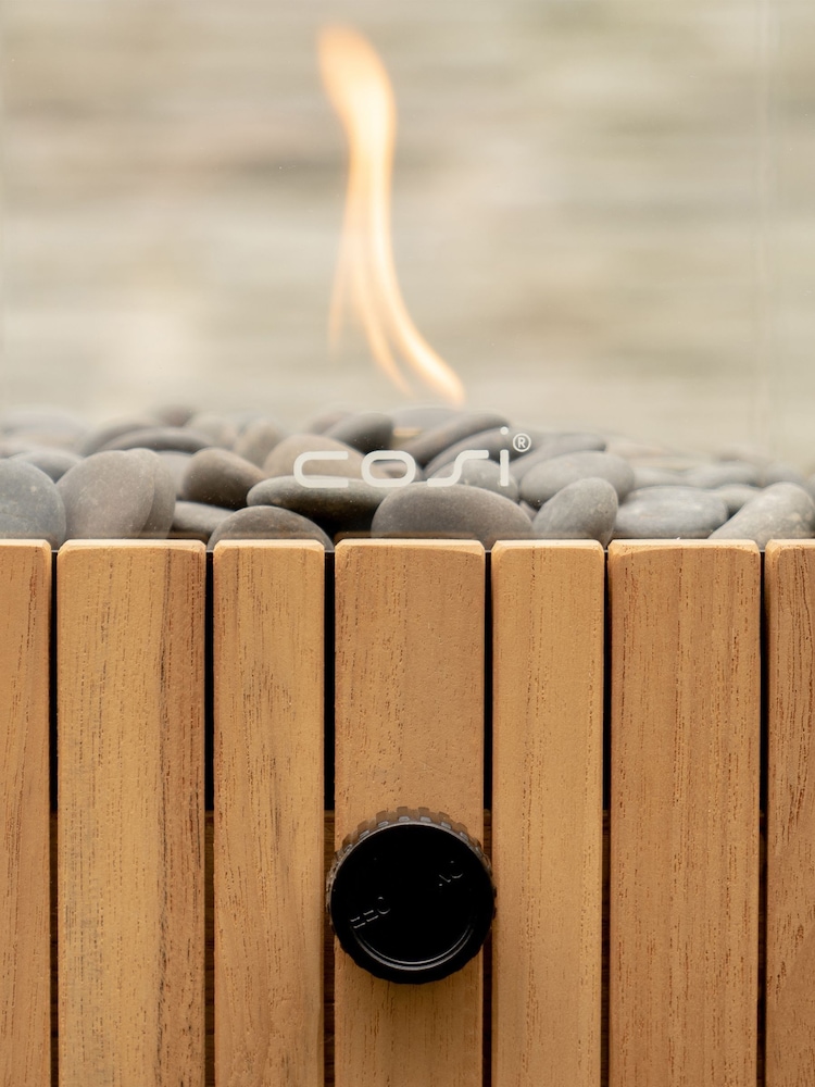 Pacific Natural Garden Cosiscoop Timber Square Fire Pit Lantern - Image 2 of 4