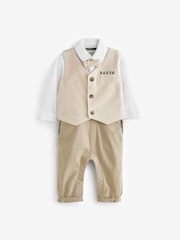 Baker by Ted Baker Blue Smart Mockable Romper - Image 1 of 5