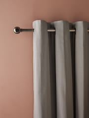 Pewter Grey Ball Finial Extendable Curtain 28mm Pole Kit - Image 3 of 7