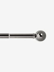 Pewter Grey Ball Finial Extendable Curtain 28mm Pole Kit - Image 5 of 7