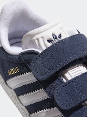 adidas Originals Navy Gazelle Infant Trainers - Image 5 of 6