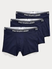 Polo Ralph Lauren Navy Plain Stretch Cotton Boxers 3 Pack - Image 1 of 2