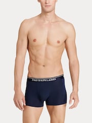 Polo Ralph Lauren Navy Plain Stretch Cotton Boxers 3 Pack - Image 2 of 2