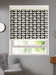 Orla Kiely Grey Oval Flower Made To Measure Roller Blind - Image 1 of 3