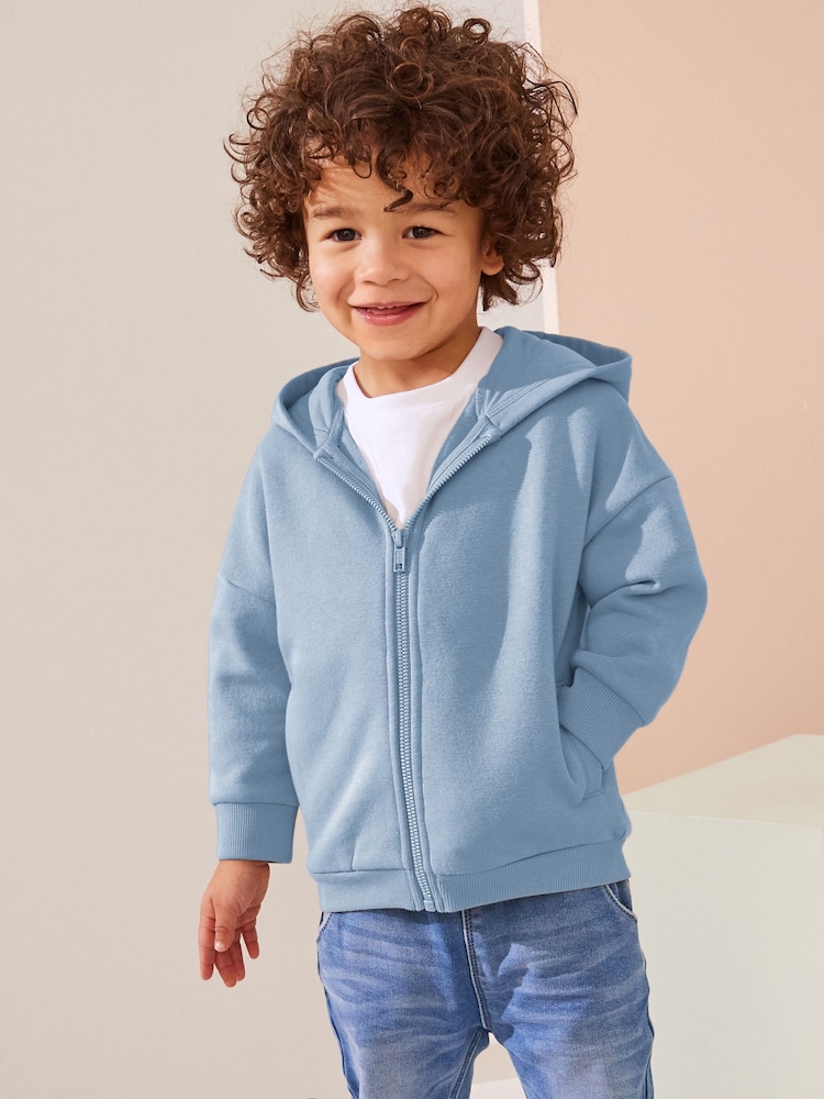 Blue Zip Through Hoodie (3mths-7yrs) - Image 1 of 6
