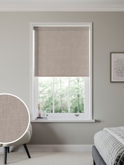 Linen Natural Rapid Made to Measure Blackout Roller Blind - Image 1 of 6